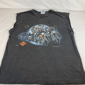 Easyriders Dave Mann T Shirt '94' 2 Sided Men's Lrg Bikers Rule The World USA